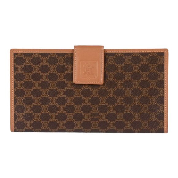 Authentic Celine Macadam Brown long wallet - Picture 1 of 10